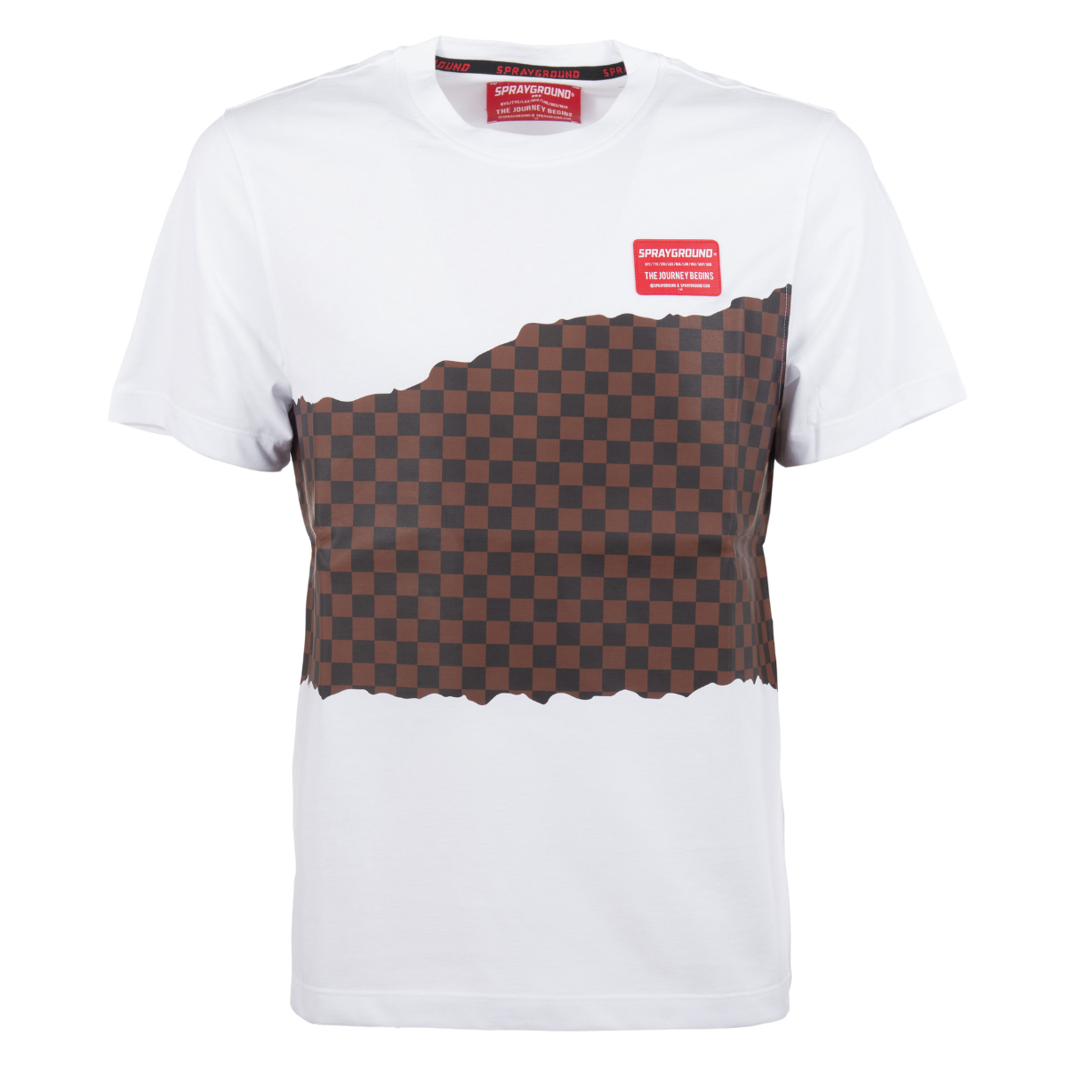 T-SHIRT SPRAYGROUND ANDRE CHECKERED WHITE