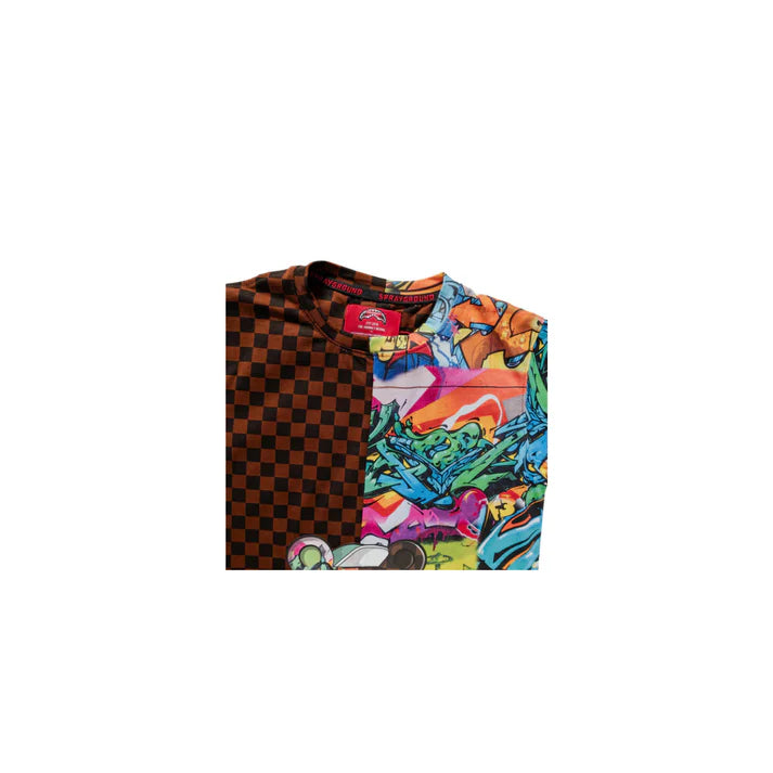 SPRAYGROUND KIDS BEAR DONT CARE SPLIT T-SHIRT