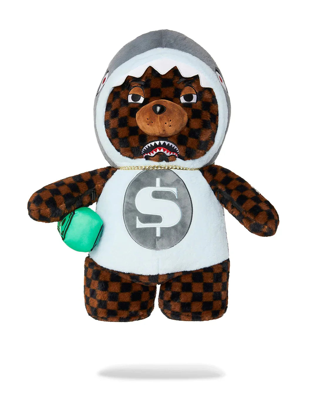ZAINO SPRAYGROUND MONEY BEAR IN SHARK COSTUME BEAR