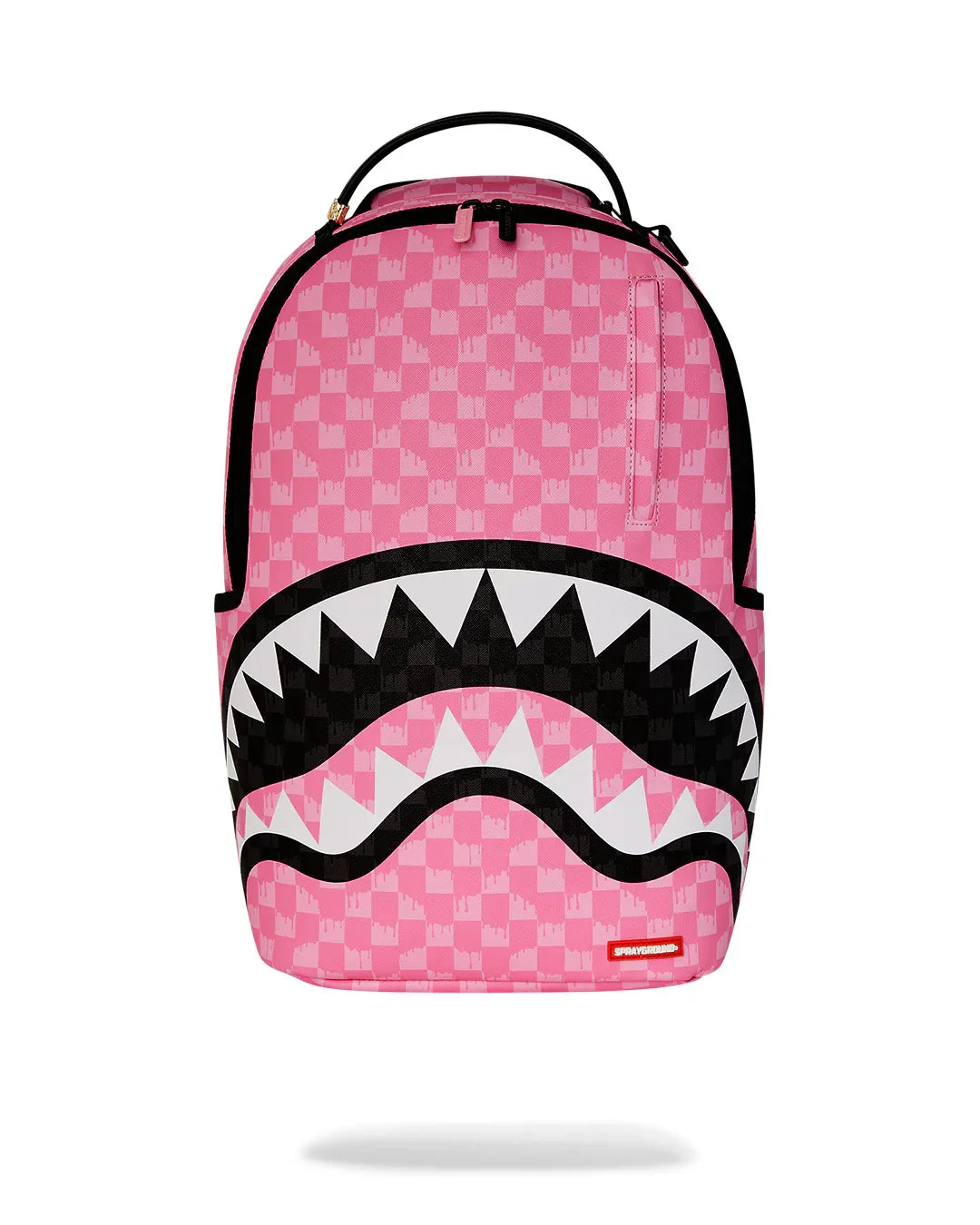 ZAINO SPRAYGROUND PINK AND BLACK DRIP CHECK DLXSV