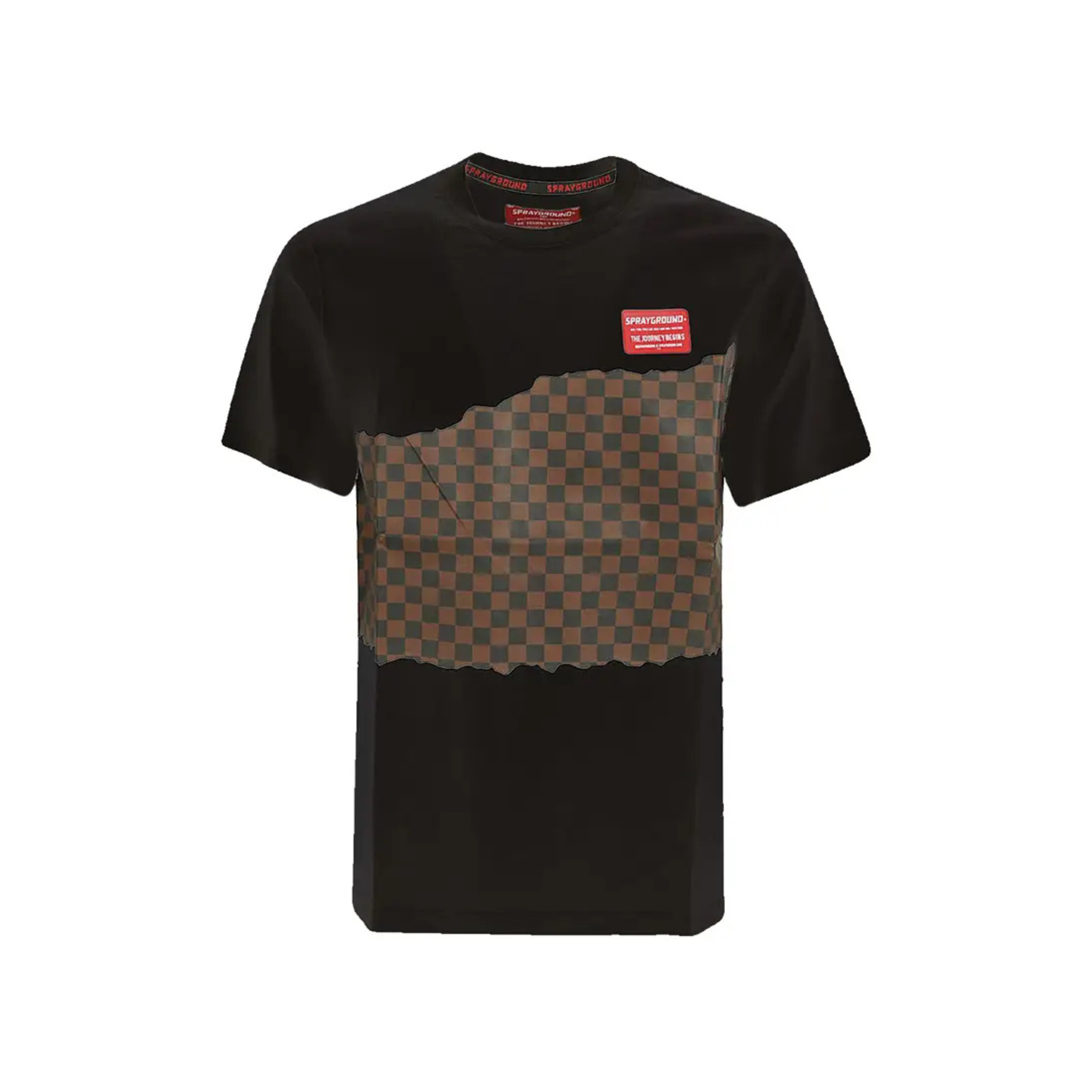 SPRAYGROUND T-SHIRT ANDRE CHECKERED BLACK