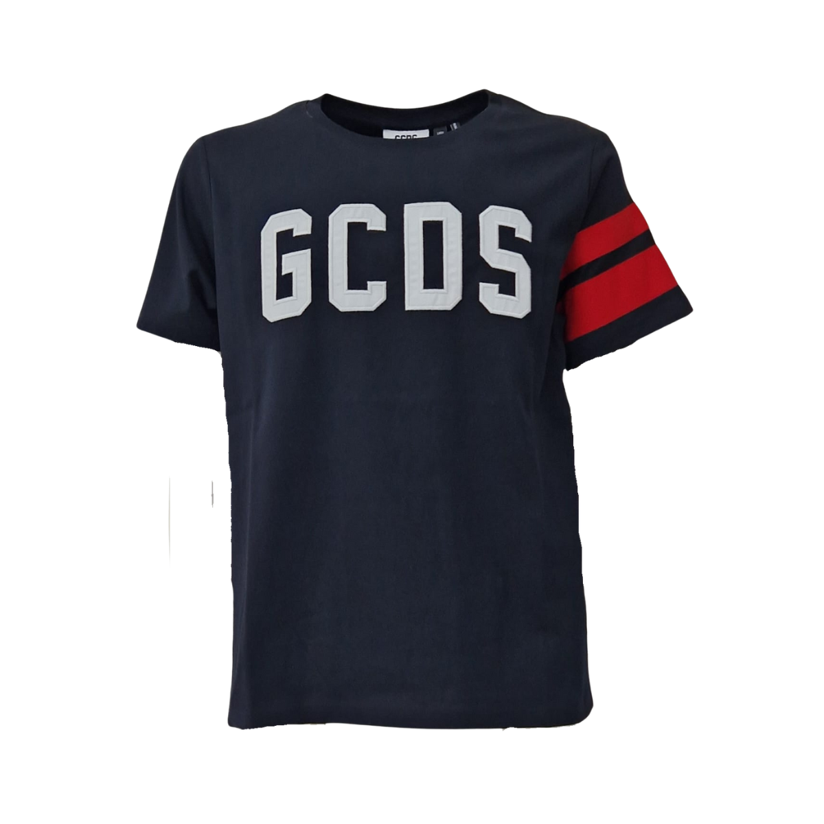 T-shirt regolare con logo nero Gcds